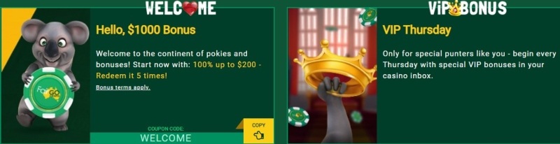 Screenshot of the Fair Go Casino online lobby showing various pokie games