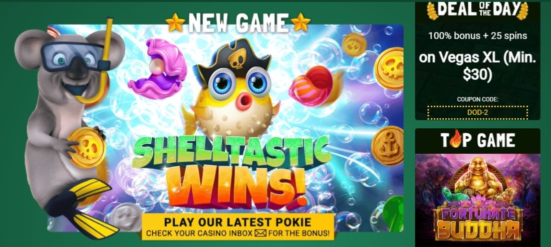 Screenshot of the Fair Go Casino game lobby showing pokie machines